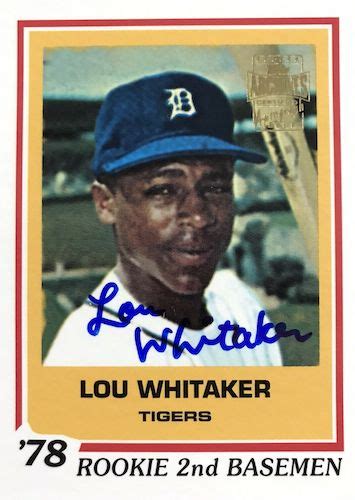 Top Lou Whitaker Cards, Best Rookies, Autographs, Most Valuable List