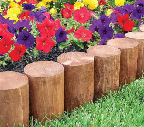 wood garden borders edging forest garden easy  fix timber border