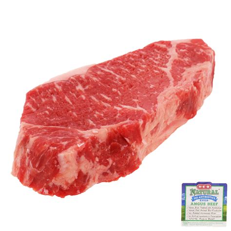 H-E-B Natural Boneless Beef New York Strip Steak, USDA Choice - Shop