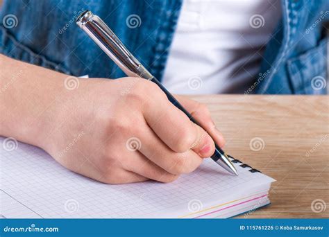 boy writing letters learning process royalty  stock photography