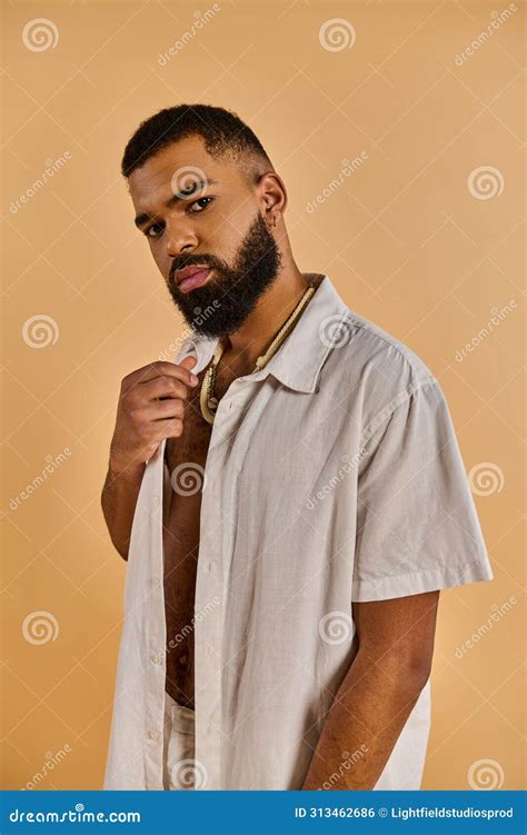 A man with a rugged beard stock photo. Image of sensual - 313462686