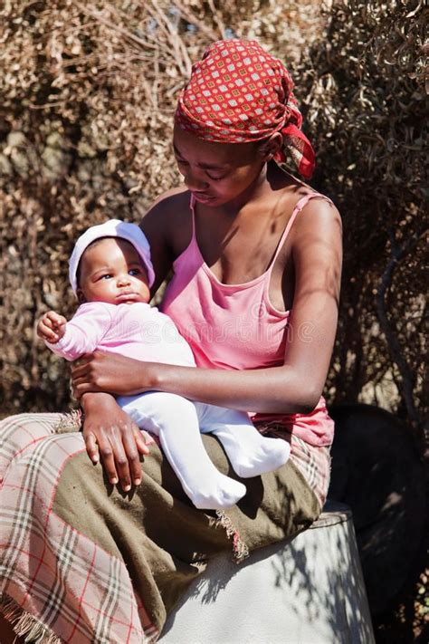 African mother. With baby girl, location Mmankgodi village , Botswana ...