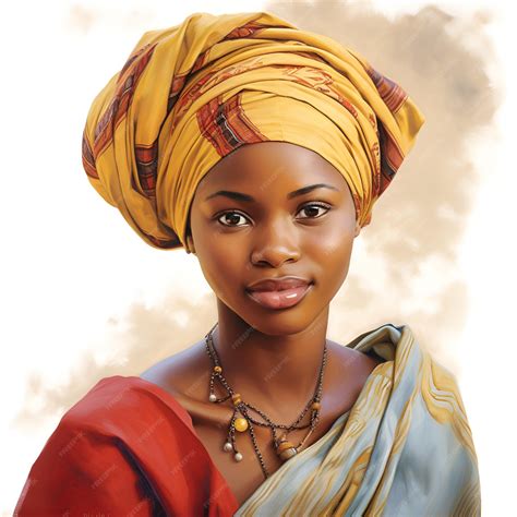 premium ai image beautiful tanzanian girl female persona   turban