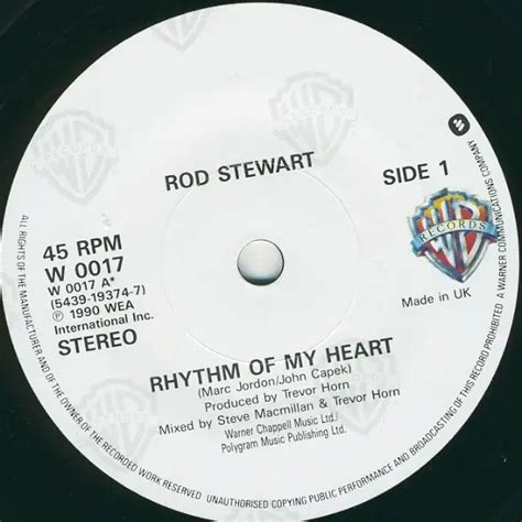 Rod Stewart Rhythm of my heart (Vinyl Records, LP, CD) on CDandLP