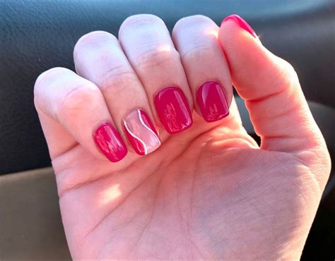 pink funky  design nails simple nails pink nails nail designs