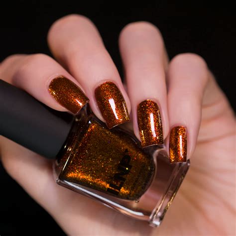 ilnp autumn warm brown shimmer nail polish