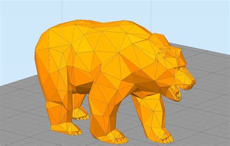 STL file Bear low poly 🐻・Model to download and 3D print・Cults