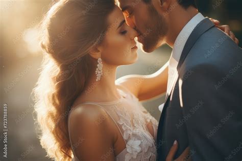 Kiss Me Liar Novel - A beautiful moment captured as the bride and groom share a kiss in the ...