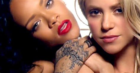 Shakira and Rihanna Sexy In "Can't Remember to Forget You" Music Video ...