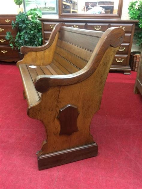 Antique Church Pew, Walnut Church Pew