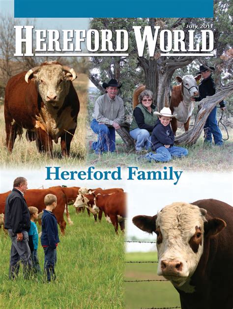 july  hereford world  american hereford association  hereford
