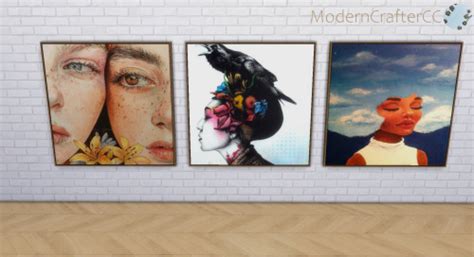 modern crafter cc  sims  people art collection beautiful