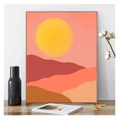 DIY Oil Painting By Digital Kit Sunrise Paint Digital Wall Art For