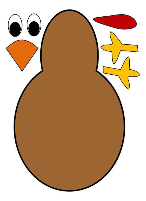 Thanksgiving Turkey Cut Out Printables | Thanksgiving turkey craft ...