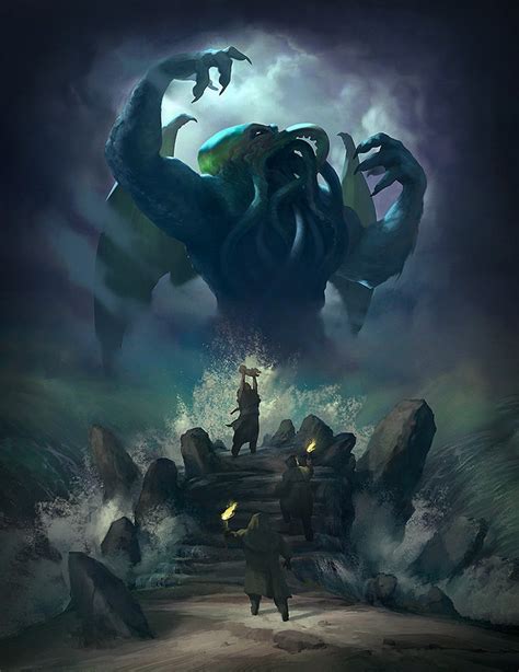 Lovecraft Cthulhu Poster Cthulhu Art Print Lovecraft art | Etsy