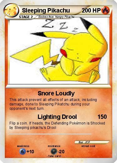 Pokémon Sleeping Pikachu 13 13 - Snore Loudly - My Pokemon Card