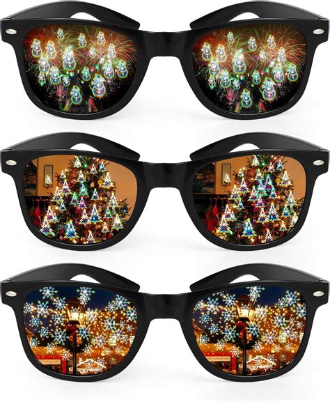 Amazon.com: Beipegin 3PCS Christmas Diffraction Glasses, Light