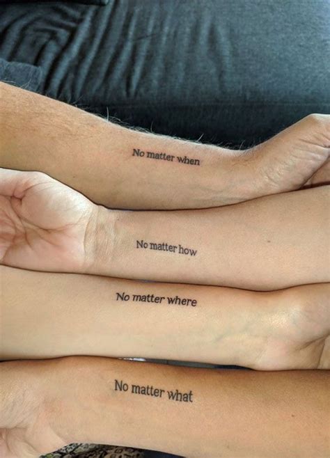 40 Tattoo Ideas with Meaning : Matching Four Tattoos | Tattoos, Minimal ...