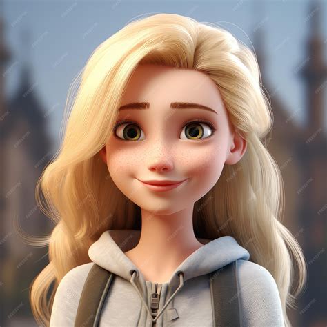 Premium Photo | Beautiful cute girl cartoon character