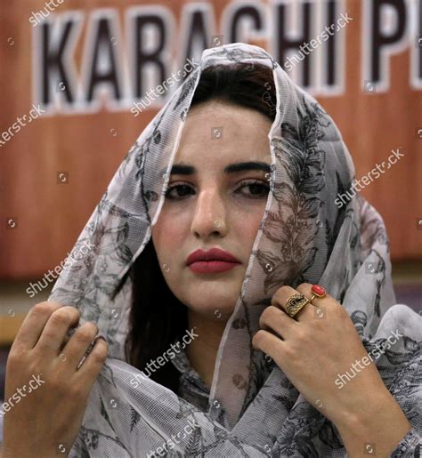 Hareem Shah Pakistani Tiktok Celebrity Talks Editorial Stock Photo