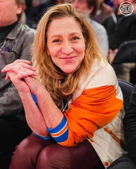 Edie Falco spotted at the NY Knicks game two weeks ago at Madison
