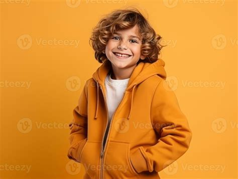 Happy Mexican kid in casual clothing against a neutral background AI ...