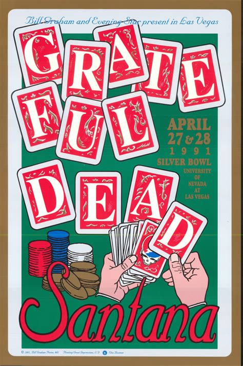 Grateful Dead Vintage Concert Poster from Sam Boyd Stadium, Apr 27 ...