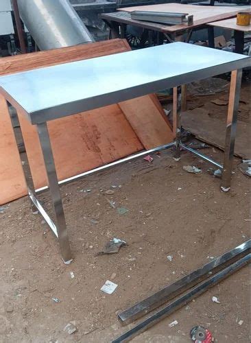 stainless steel ss ss cross bracing table  rs    delhi id