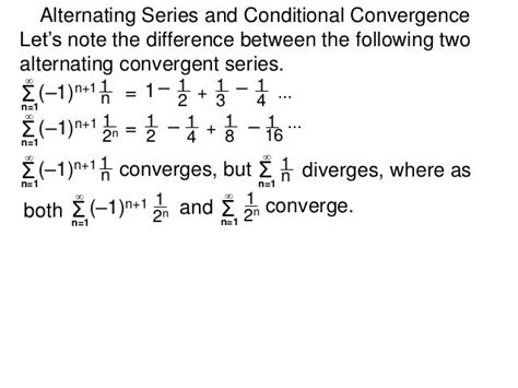 26 alternating series and conditional convergence x