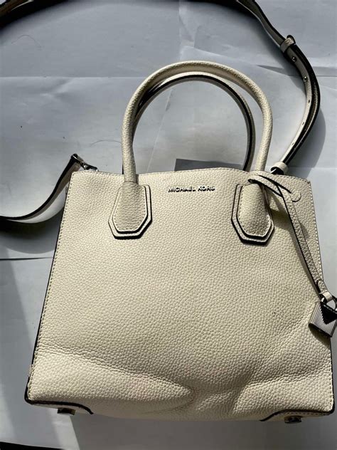 michael kors white bag luxury bags wallets  carousell