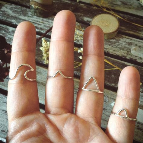 Silver wire rings by NajeliJewelry on Etsy