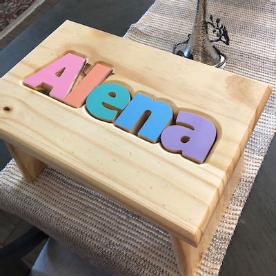 Deluxe Personalized Kids Step Stool Primary or Pastel Colors - Etsy