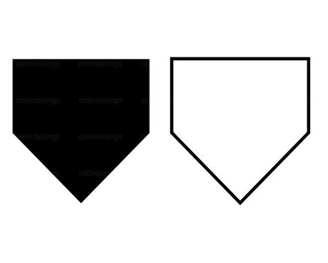Home Plate Svg | Home Plate Outline Svg | Baseball Home Plate Cut Files ...