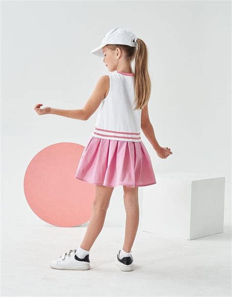 JACK SMITH Youth Girls Tennis Dress - Sleeveless Pink Sports Outfit ...