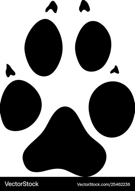 Wolf footprint Royalty Free Vector Image - VectorStock