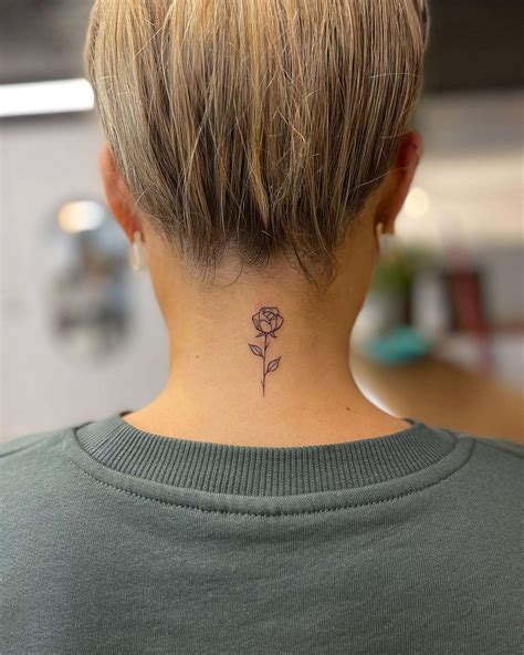 tattoo neck flower 5