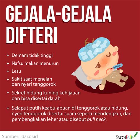 penyakit difteri  vaksinnya parentalkid