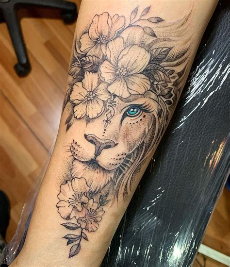 matching lion  lioness tattoos