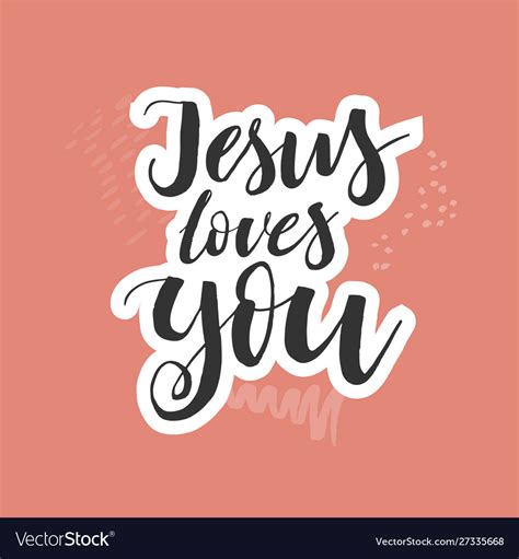 Jesus loves you inspirational quote design Vector Image