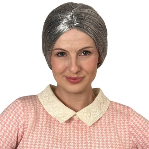 Amazon.com: ALLAURA Classic Grey Nana Bun - Old Lady Wig Grandma Wig