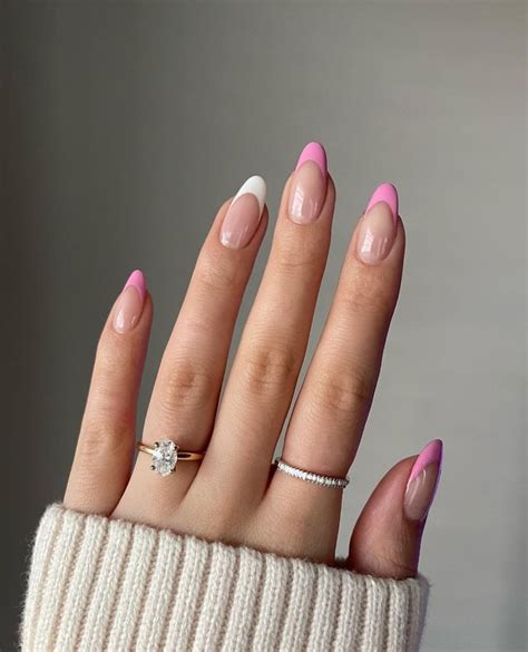 Unhas Rosa Com Branco Simples - Unhas decoradas rosa e branco: 20 ideias para servirem de inspiração
