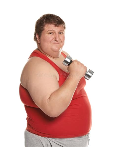 Portrait of Overweight Man Posing Stock Image - Image of obese, isolated: 161737895