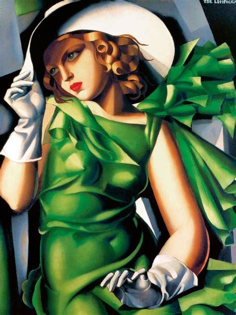 Girl In A Green Dress: Tamara De Lempicka. | Art deco paintings, Art deco fashion, Canvas art prints