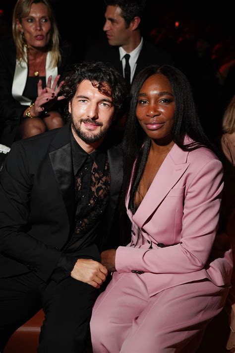 Venus Williams Dons Shirtless Blazer With Boyfriend at Dsquared2 Show