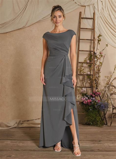 Sheath/Column Floor-Length Mother Of The Bride Dresses With Split Front