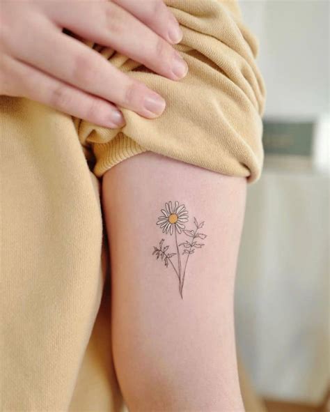 Colorful Daisies Tattoo