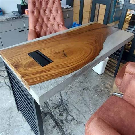 concrete table buy wooden furniture   india wootique