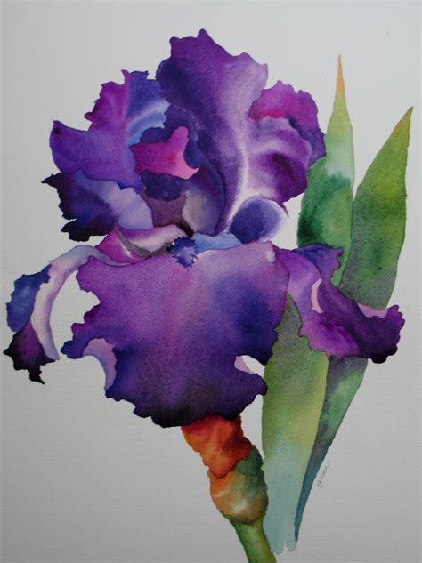 Nel's Everyday Painting: Purple Iris Variety - SOLD