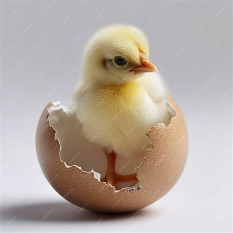 Un pollito saliendo del huevo. | Foto Premium