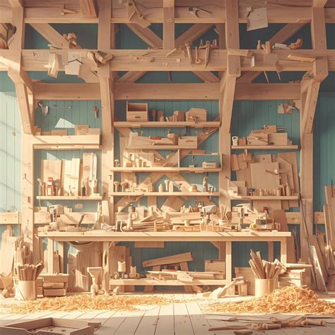 Premium Photo | Masterful Craftsmanship A Carpentry Workshop in Action